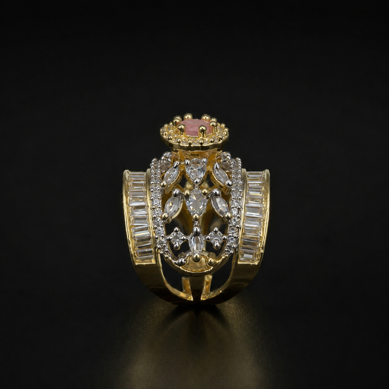 Royal Bloom Zircon Ring - Pink - photo 2