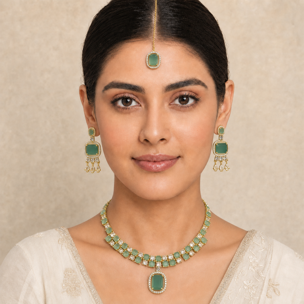 Square Zircon Set