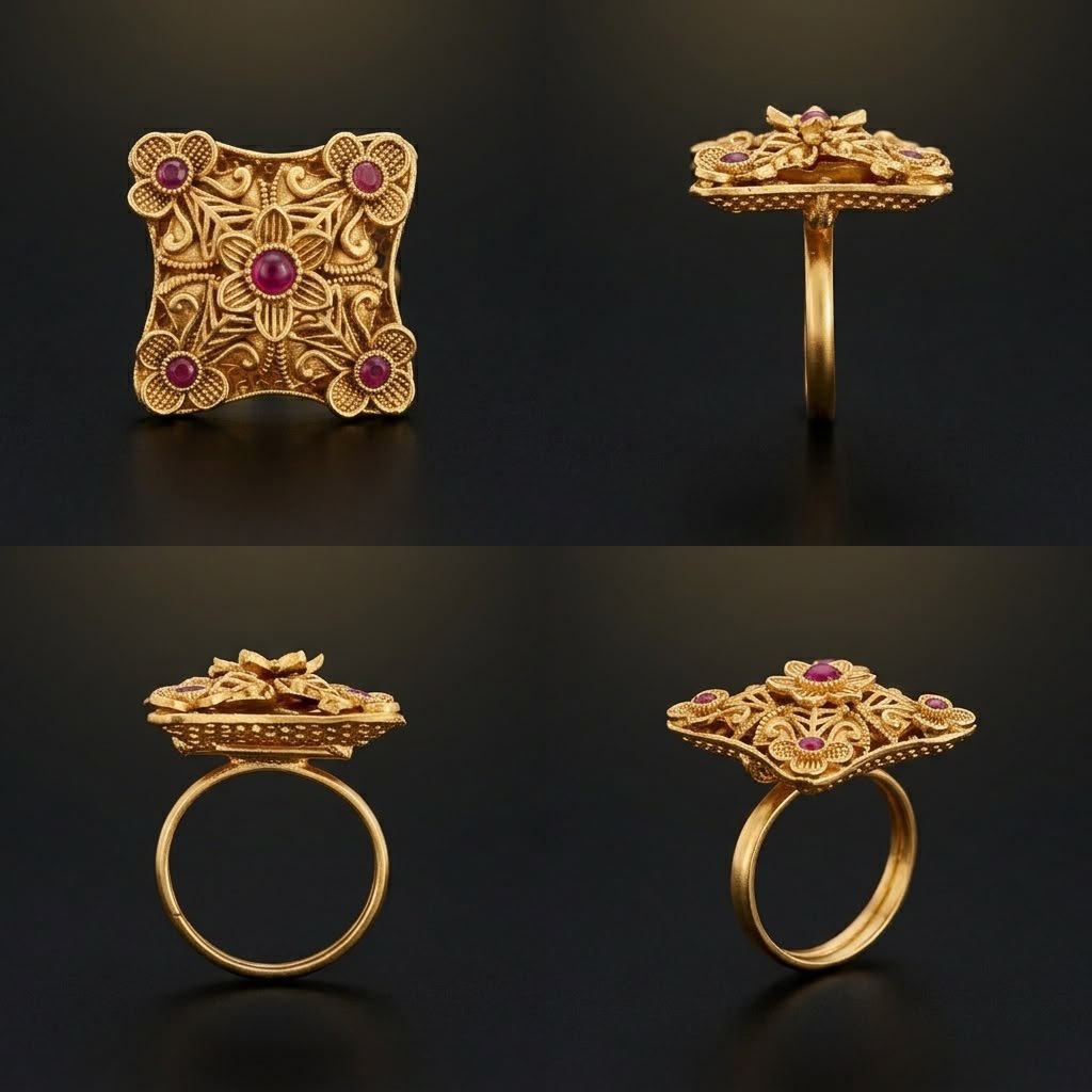 Rajwadi Ring - Red - photo 2