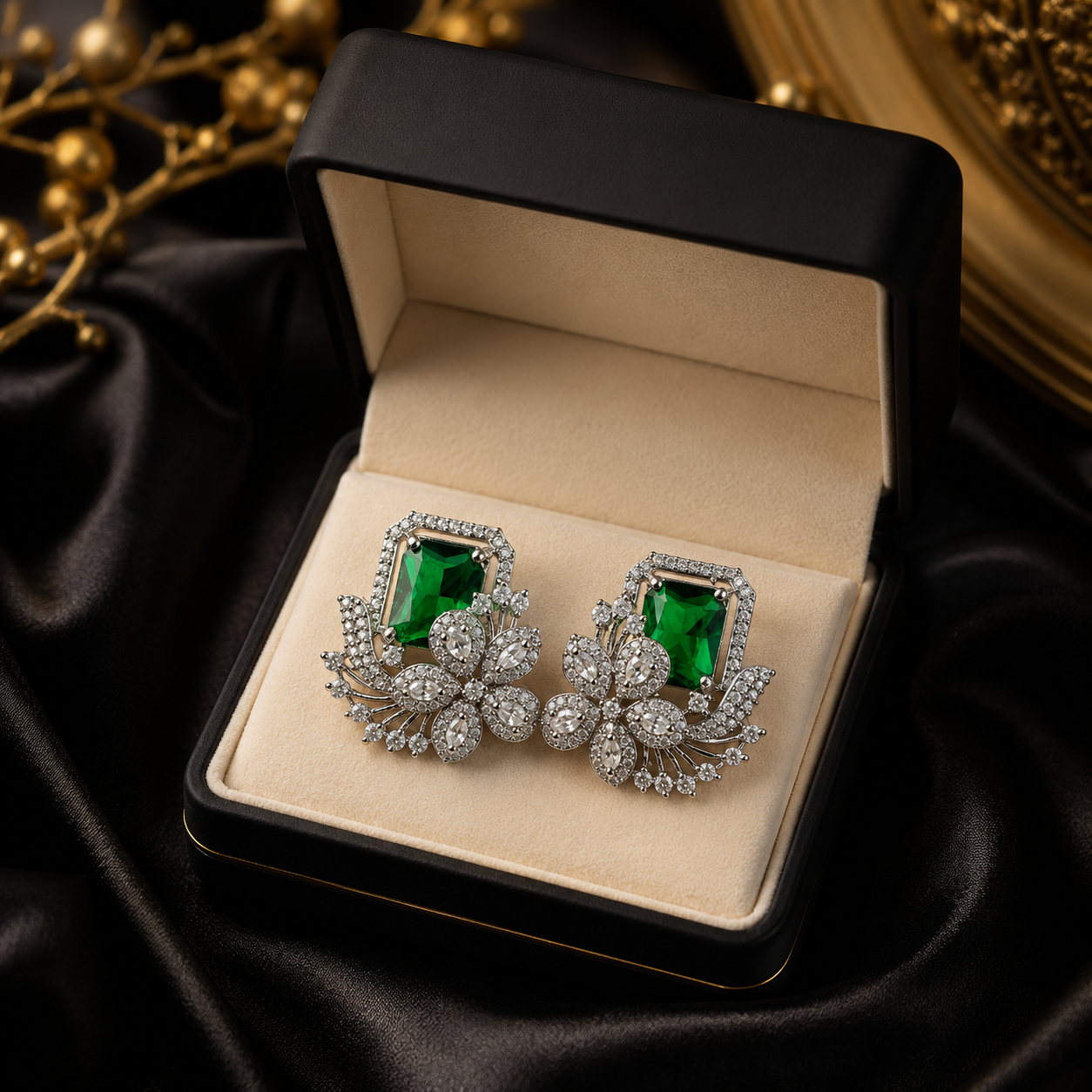 Blush Blossom Zircon Earrings
