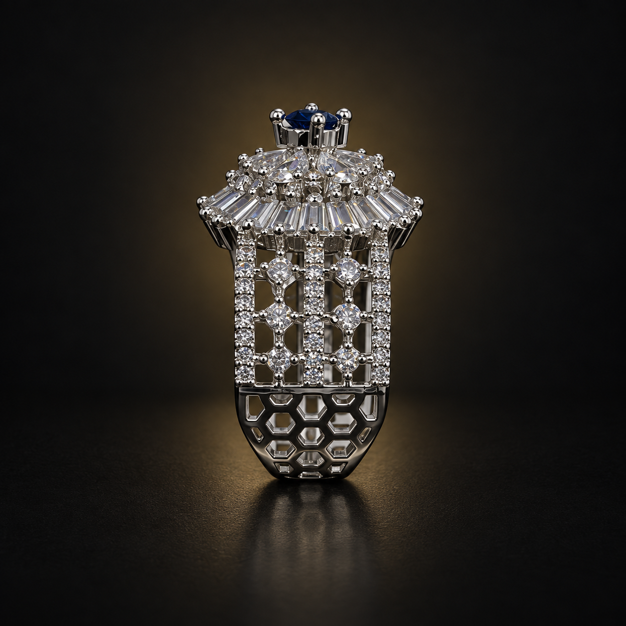 Regal Crown Ring - Blue - photo 2