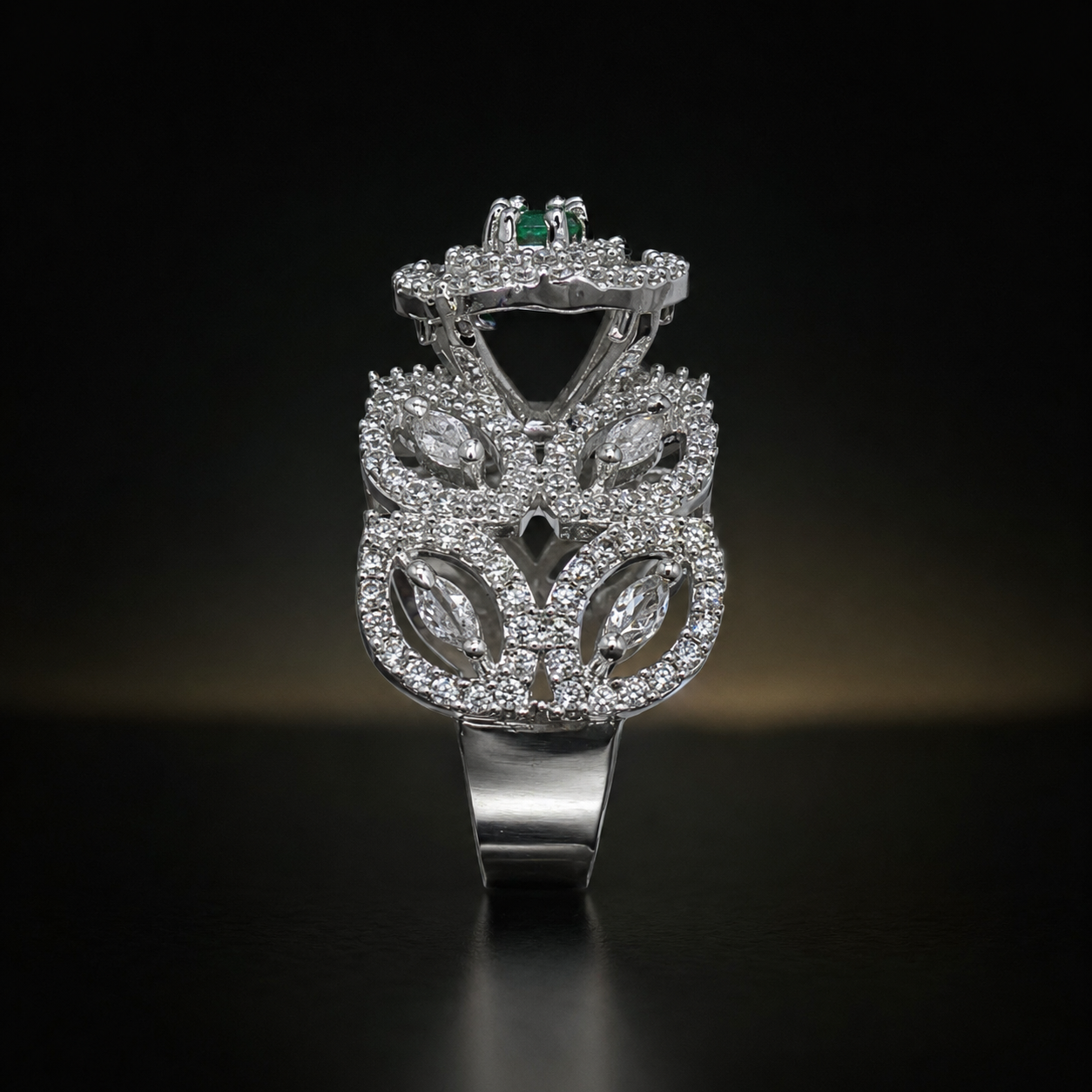 Royal Scroll Ring - Emerald Green - photo 2