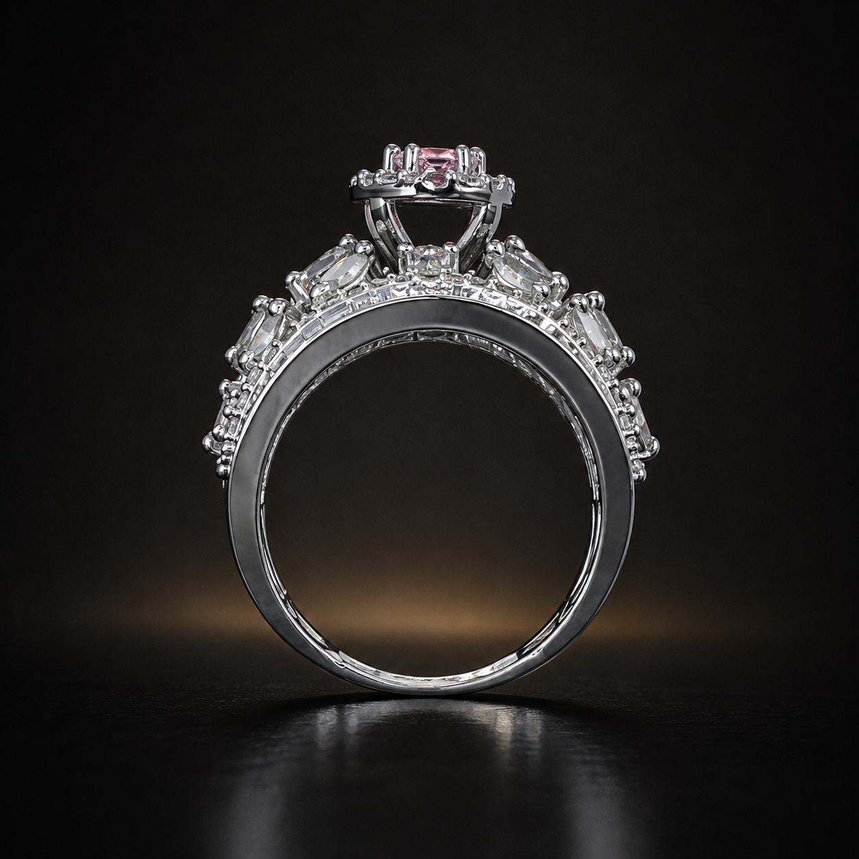 Royal Bloom Zircon Ring - Pink - photo 4