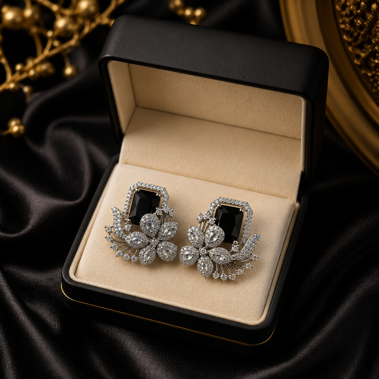 Blush Blossom Zircon Earrings