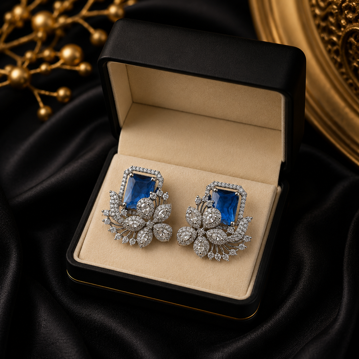 Blush Blossom Zircon Earrings