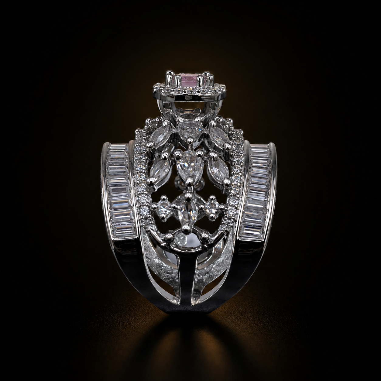Royal Bloom Zircon Ring - Pink - photo 2