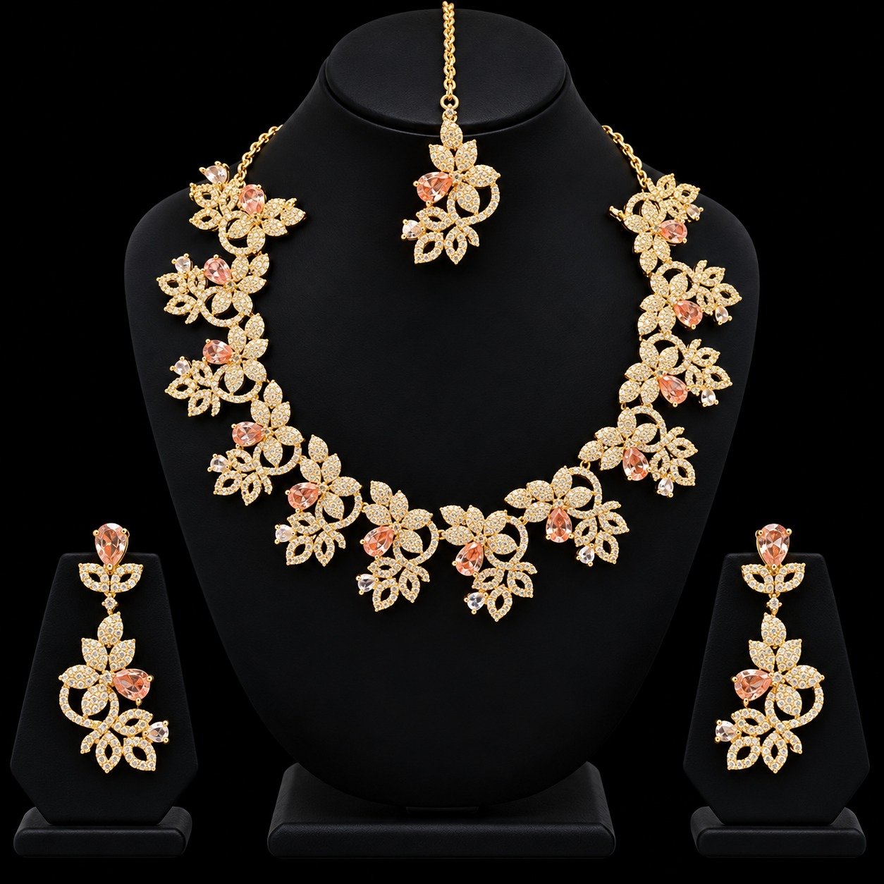 Floral Vine Jewelry Set - Gold