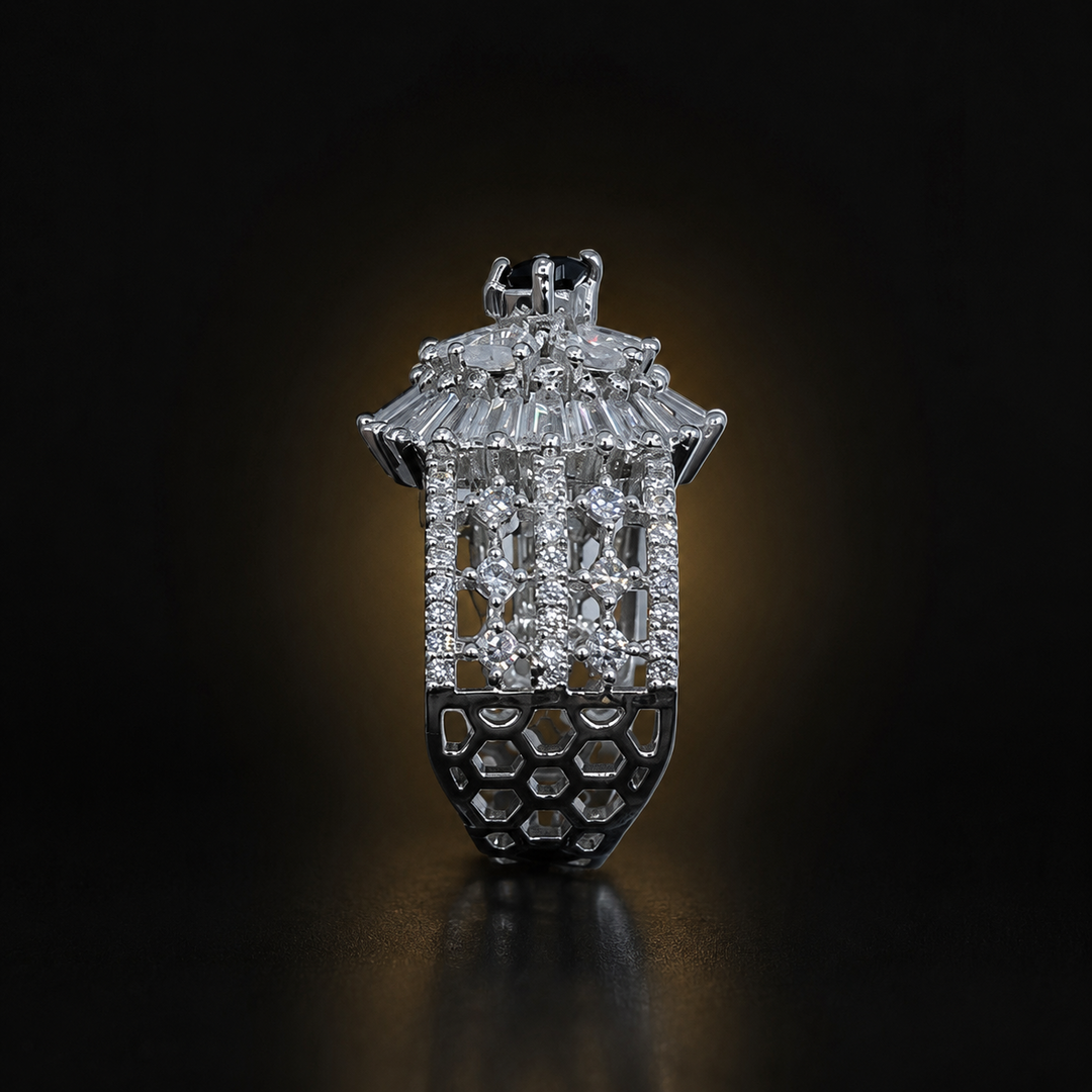 Regal Crown Ring - Black - photo 2
