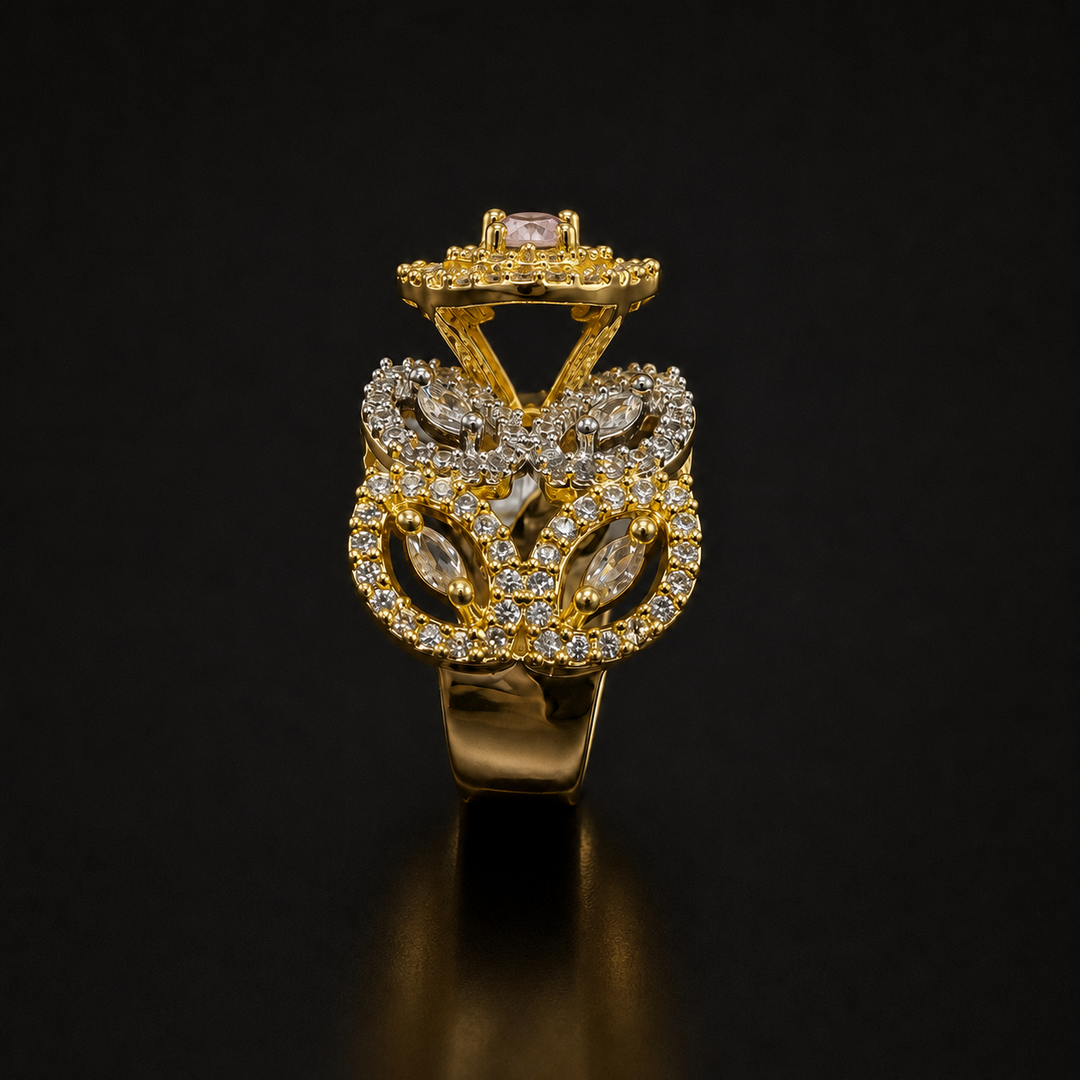Royal Scroll Ring - Pink - photo 2