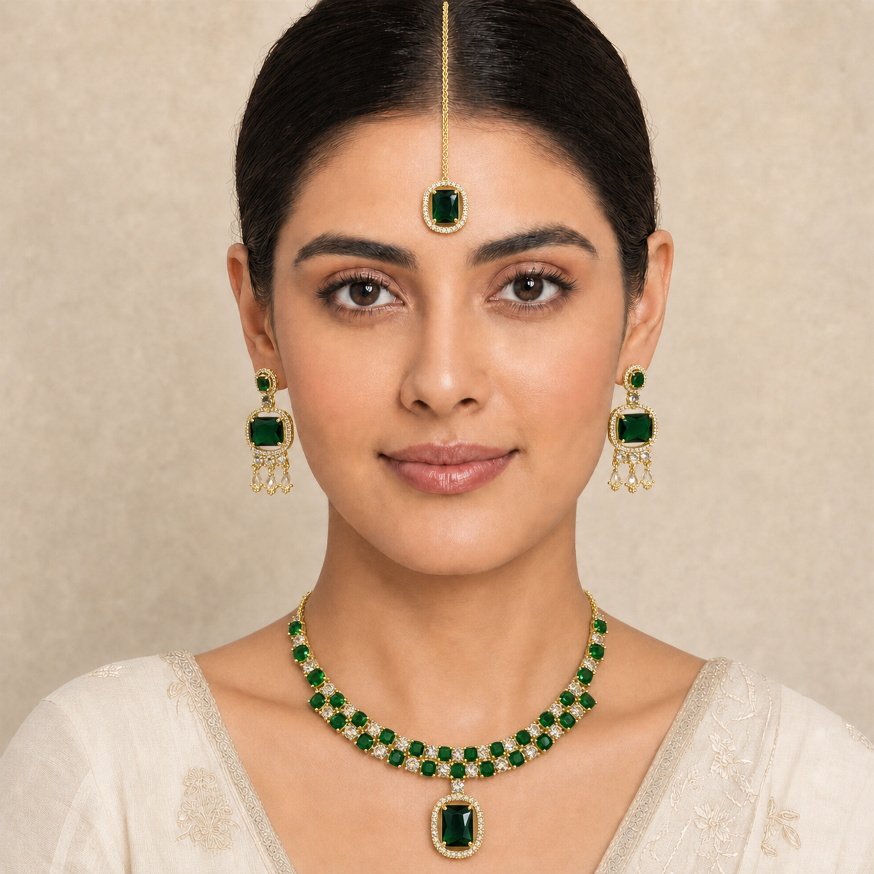 Square Emerald Set