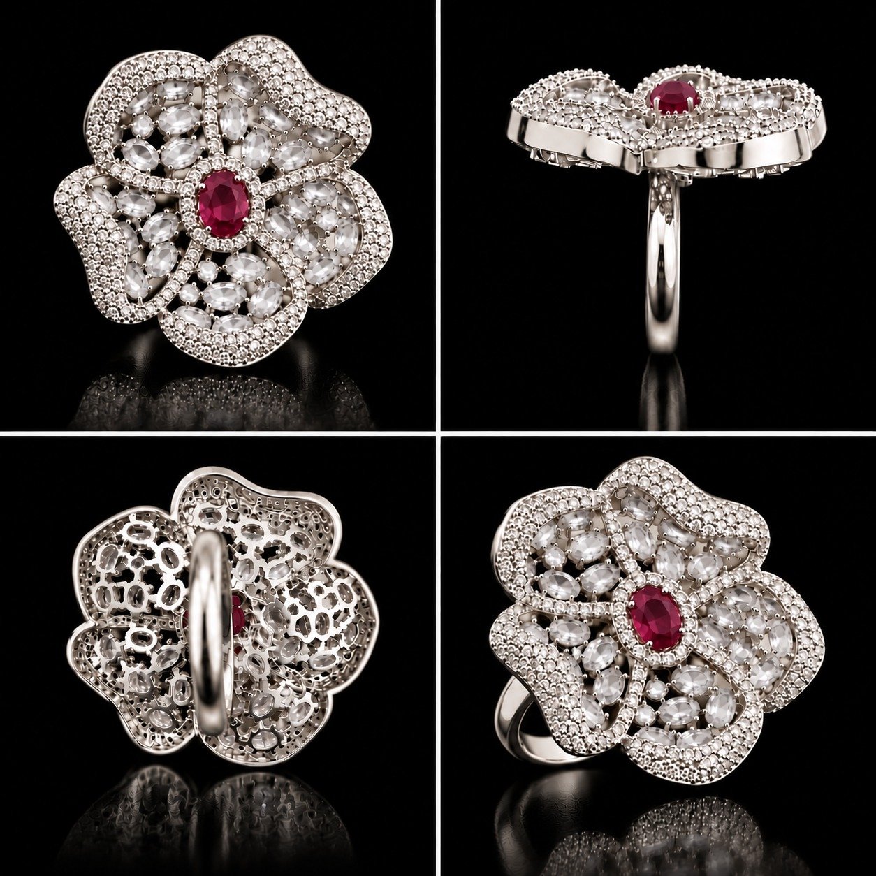 Blush Bloom Ring - Ruby - photo 2