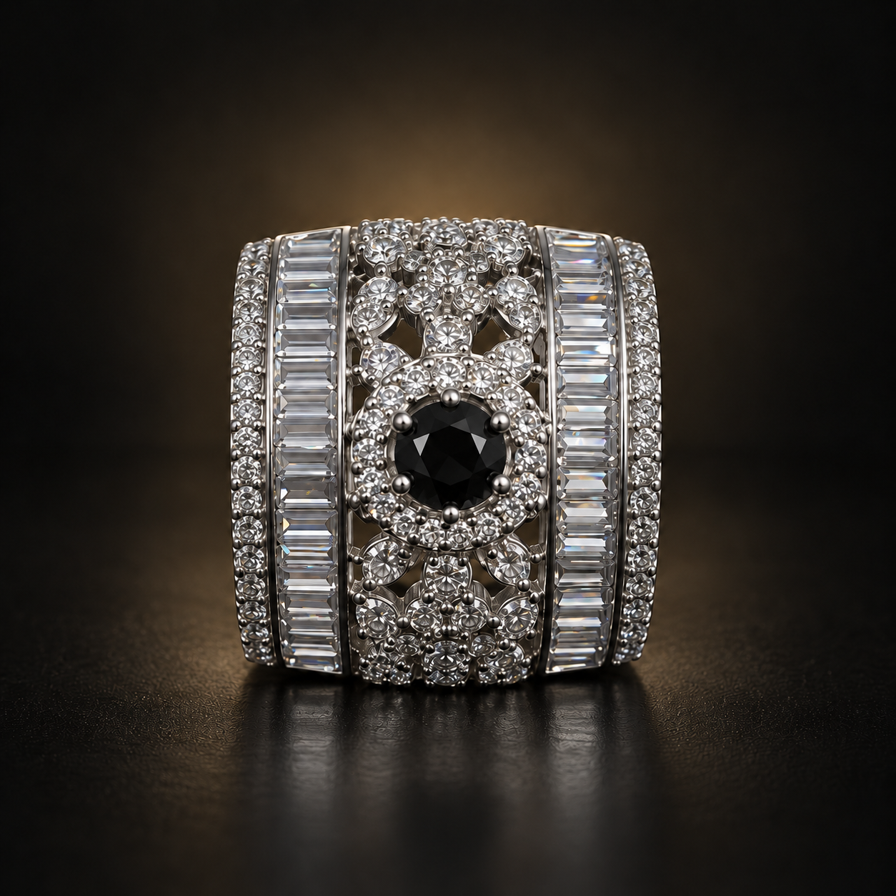 Royal Bloom Ring - Black - photo 3