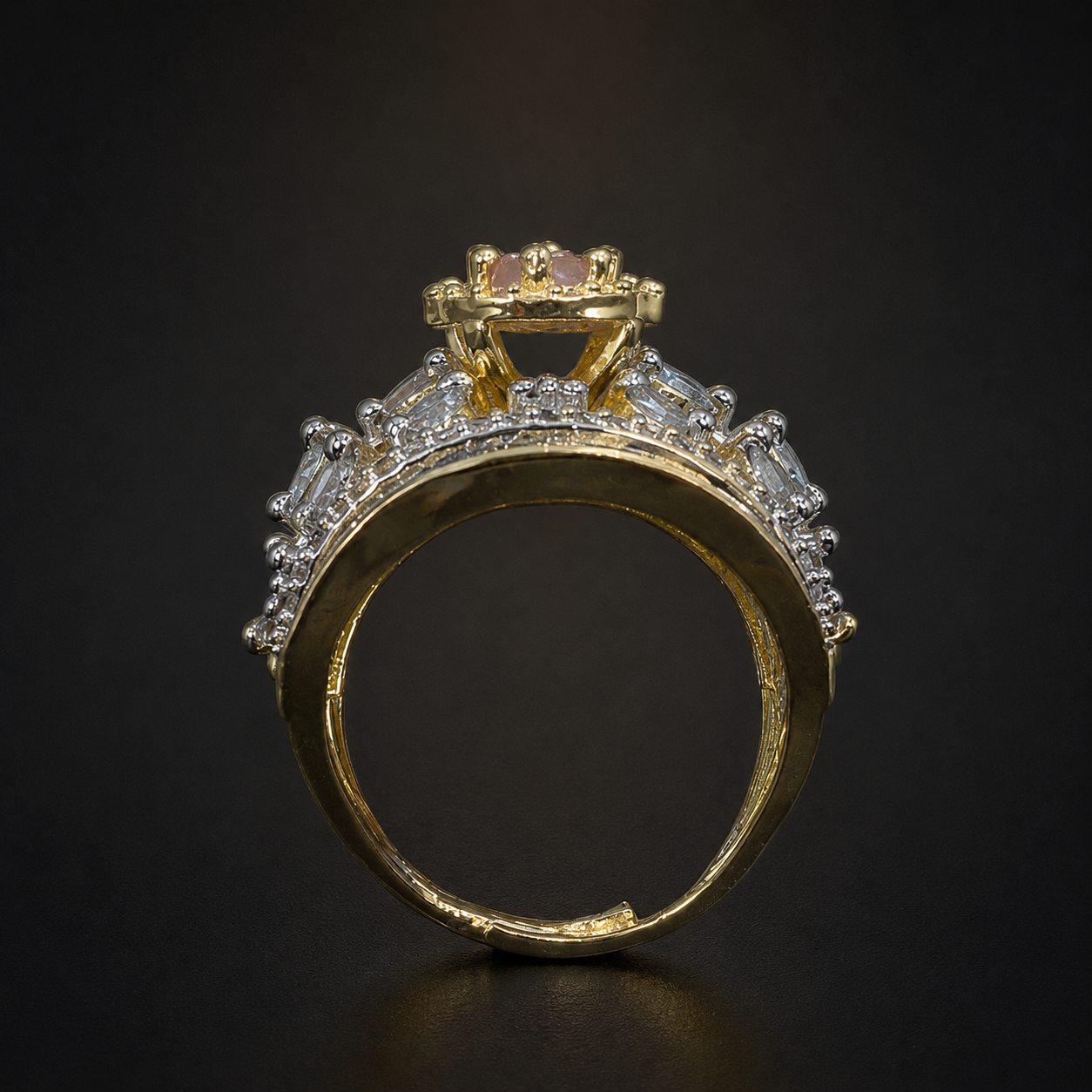 Royal Bloom Zircon Ring - Pink - photo 4