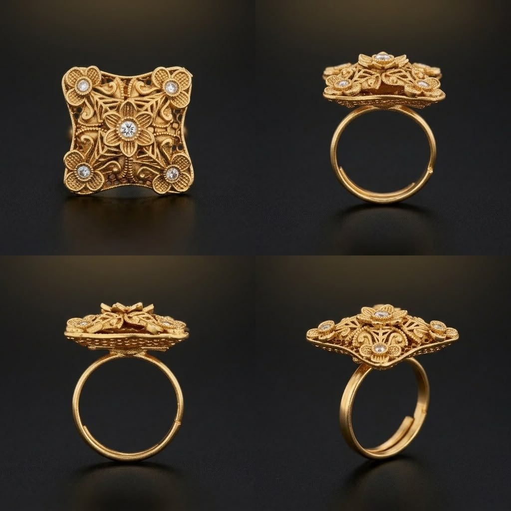 Rajwadi Ring - White - photo 2