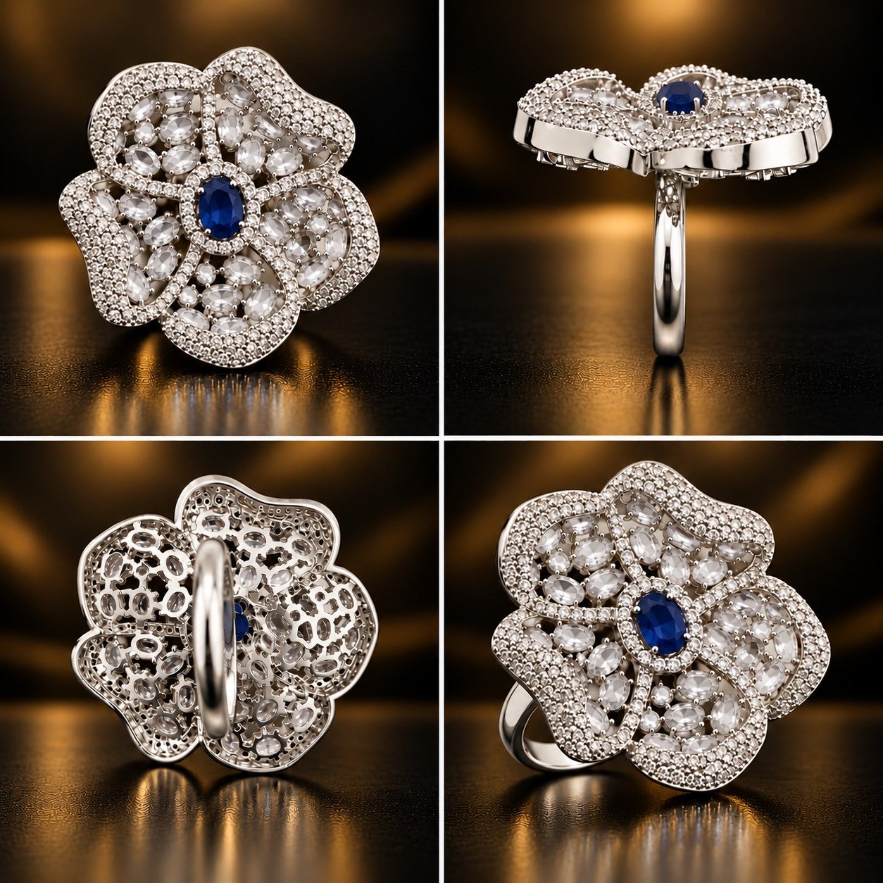 Blush Bloom Ring - Blue - photo 2