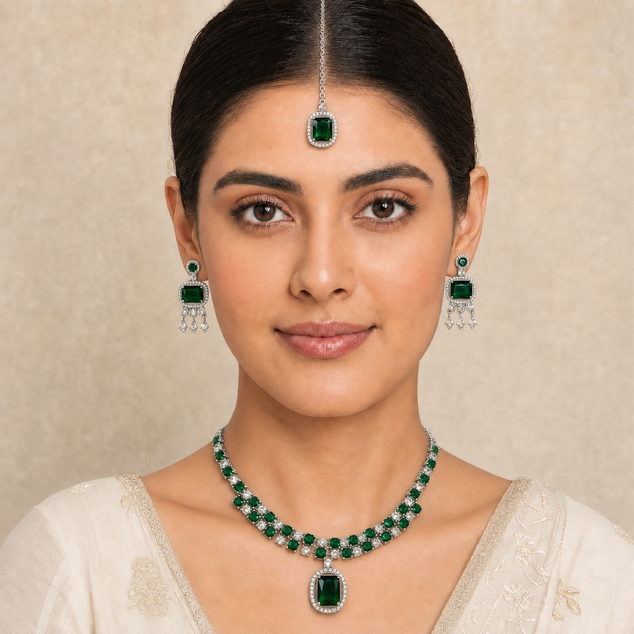 Square Zircon Set