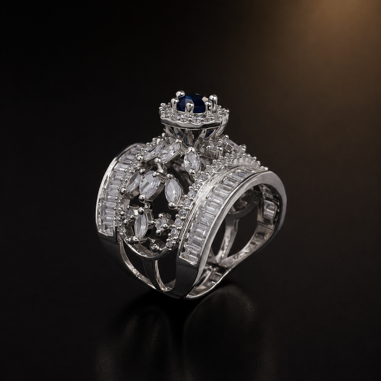 Royal Bloom Zircon Ring