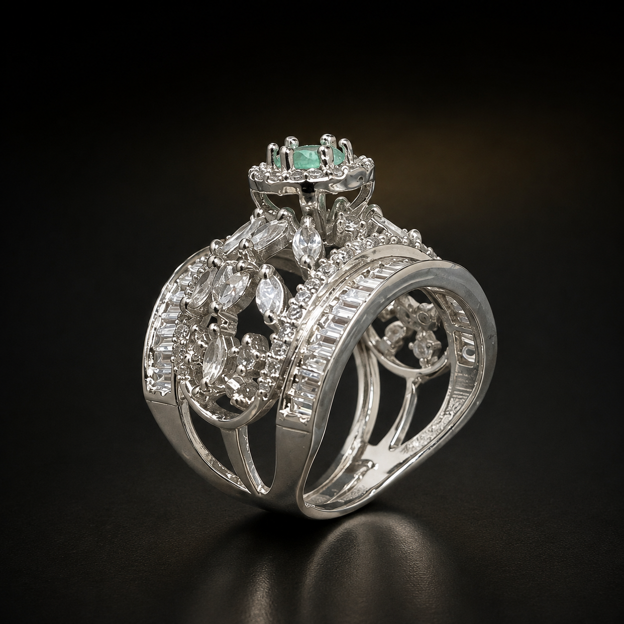 Royal Bloom Zircon Ring