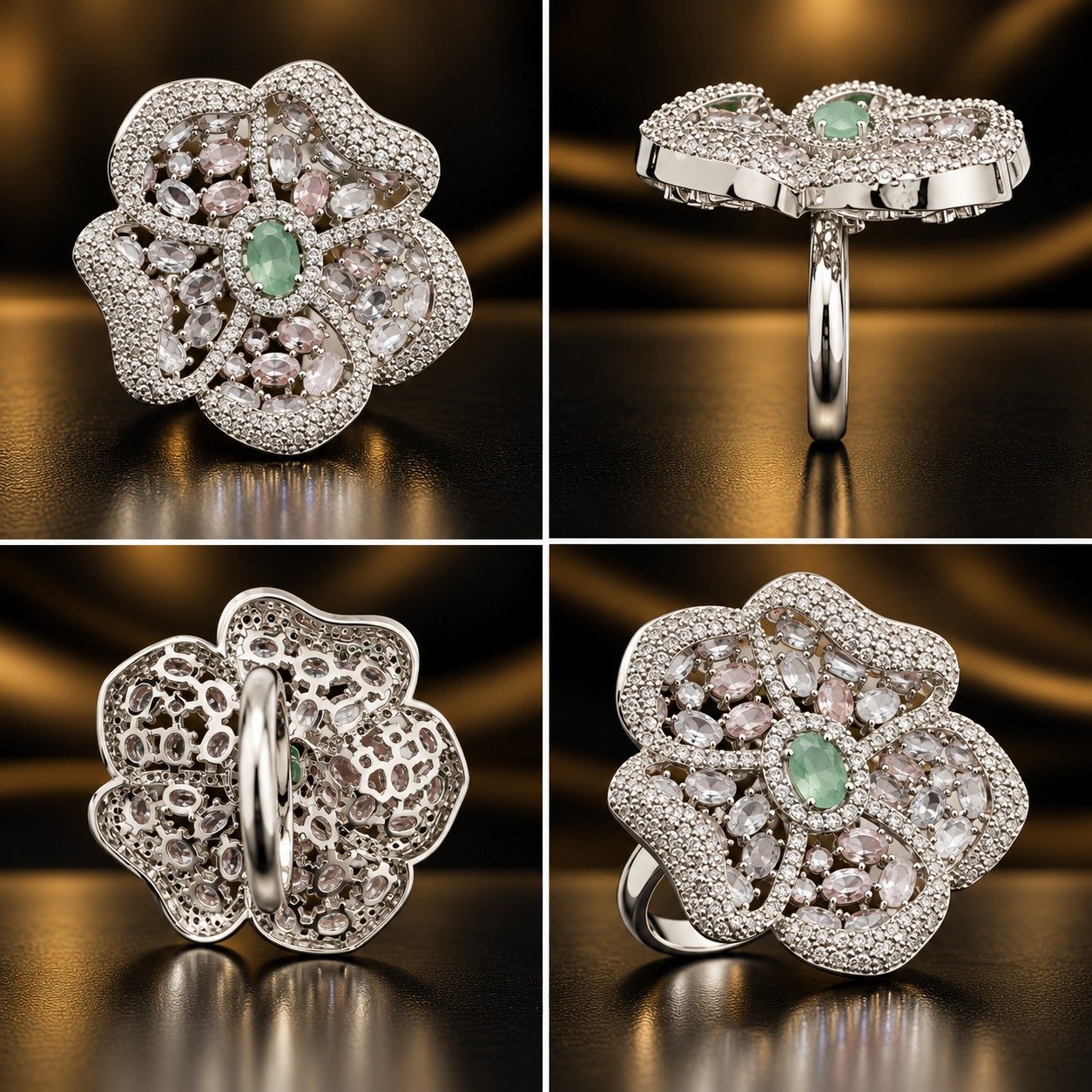 Blush Bloom Ring - Mint - photo 2