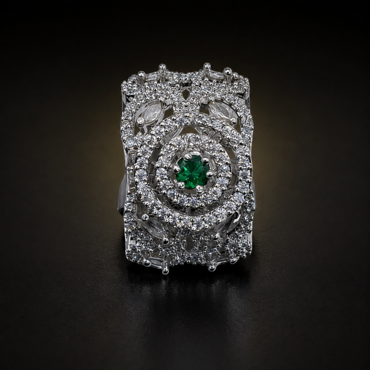 Royal Scroll Ring - Emerald Green - photo 3
