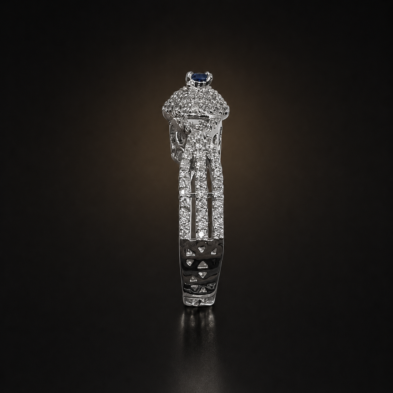 Royal Halo Ring - Blue - photo 3