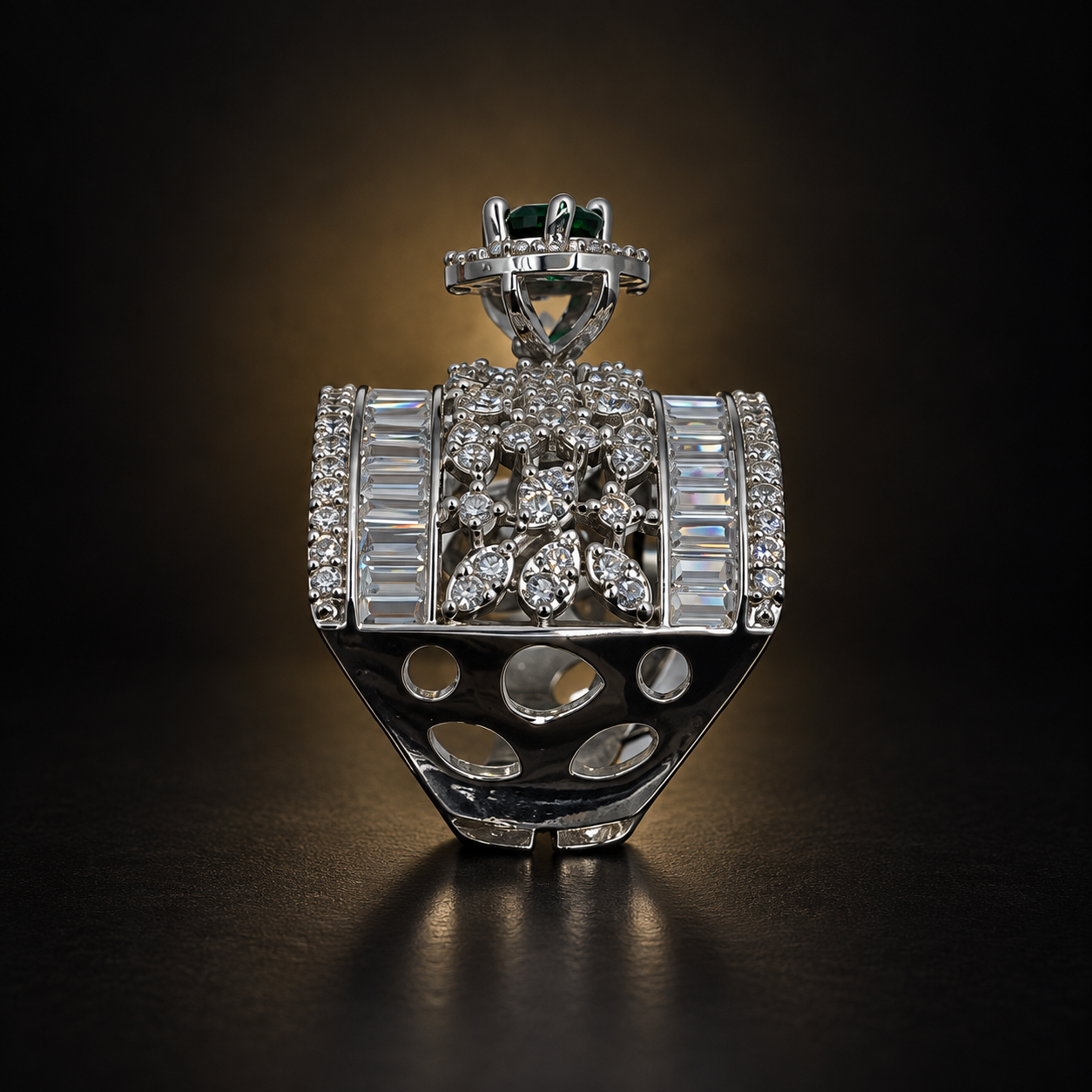 Royal Bloom Ring - Emerald Green - photo 2