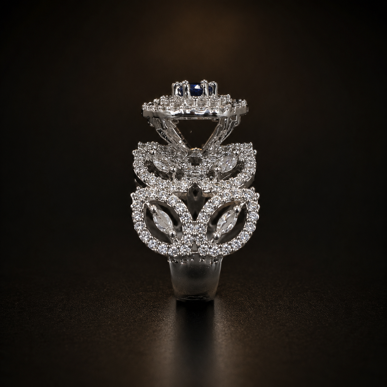 Royal Scroll Ring - Blue - photo 2