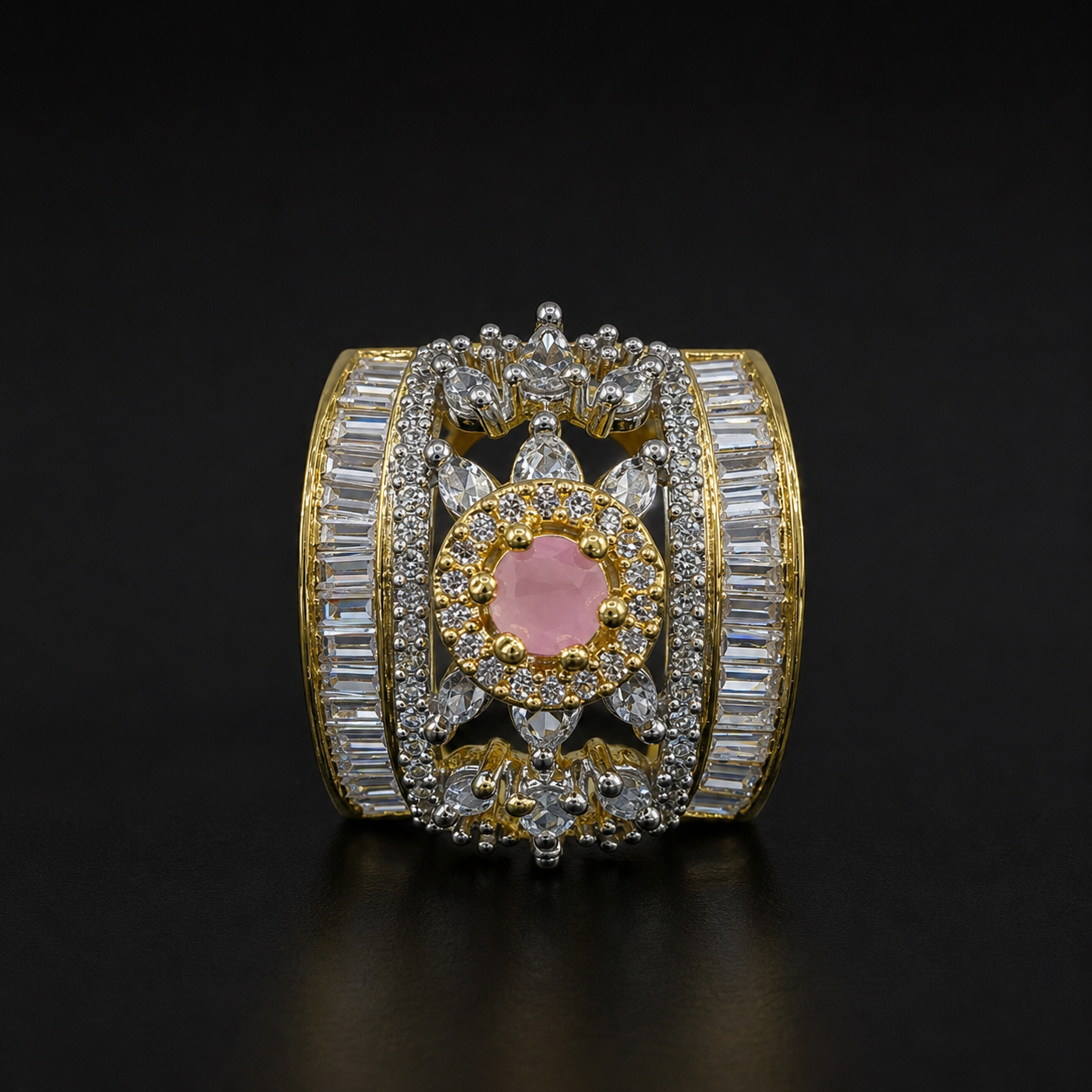 Royal Bloom Zircon Ring - Pink - photo 3