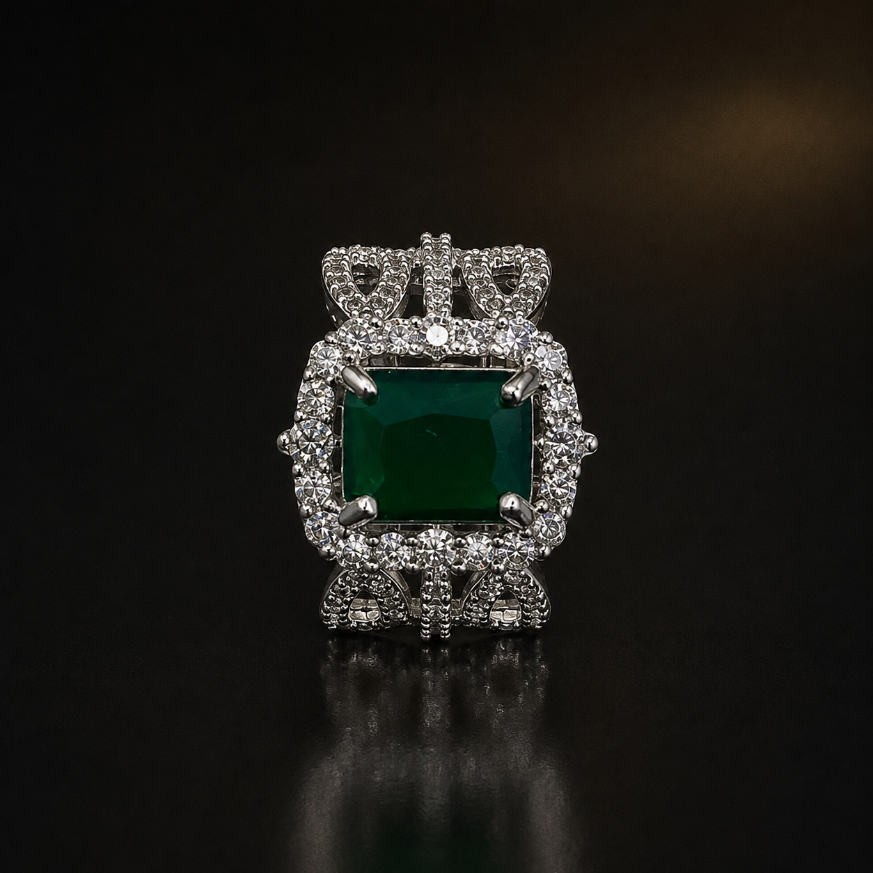 Regal Arch Ring - Emerald Green - photo 3