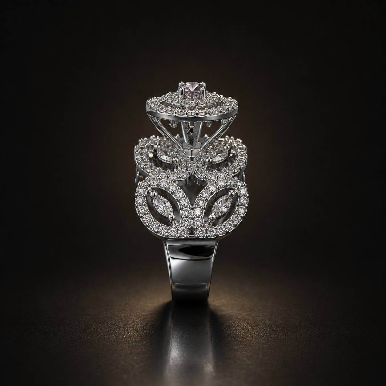 Royal Scroll Ring - Pink - photo 3