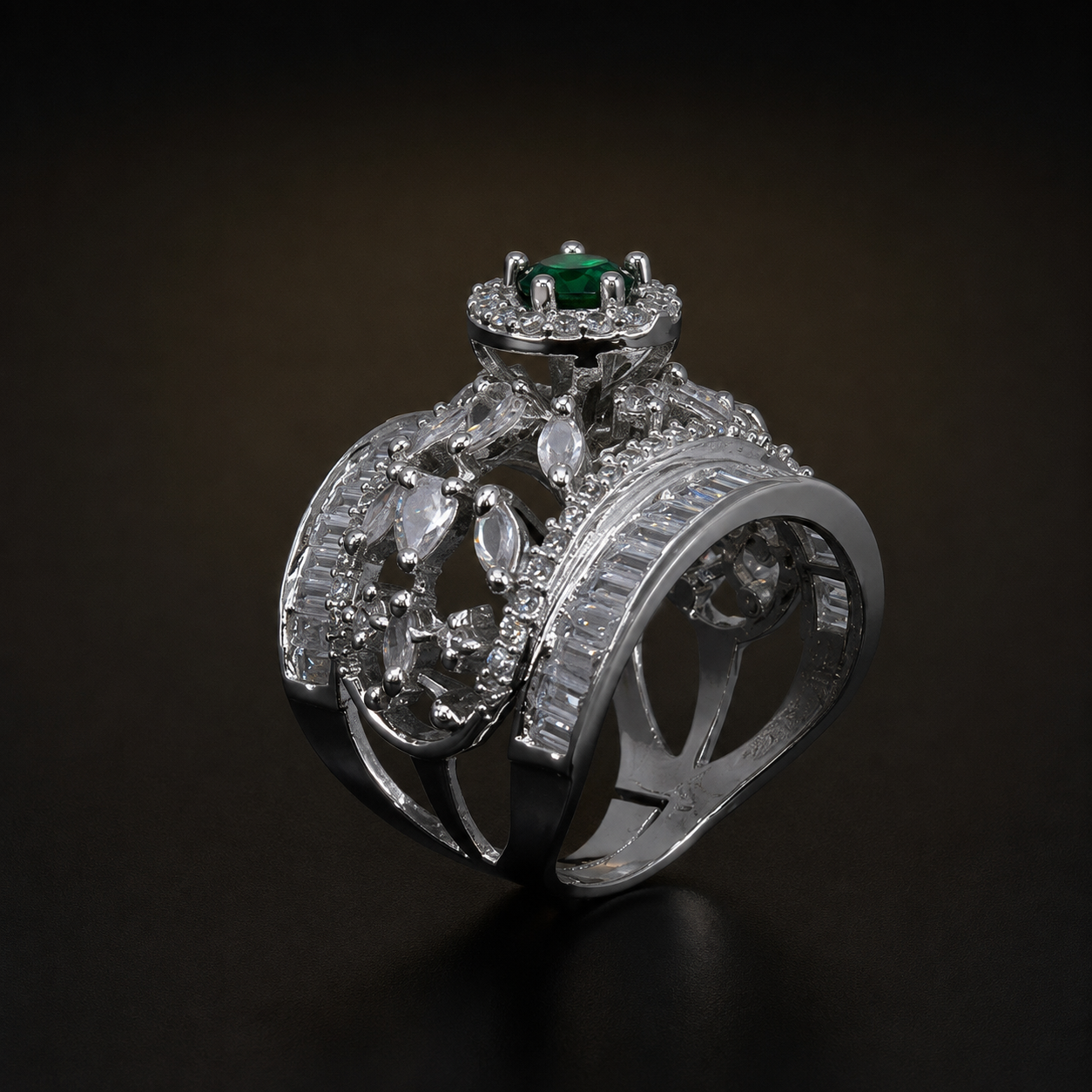 Royal Bloom Zircon Ring
