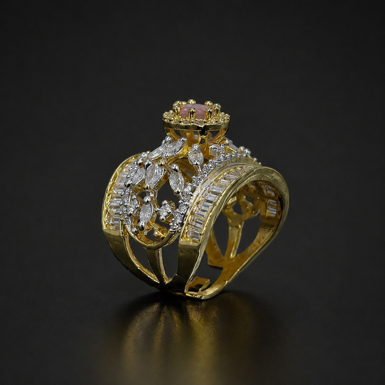 Royal Bloom Zircon Ring