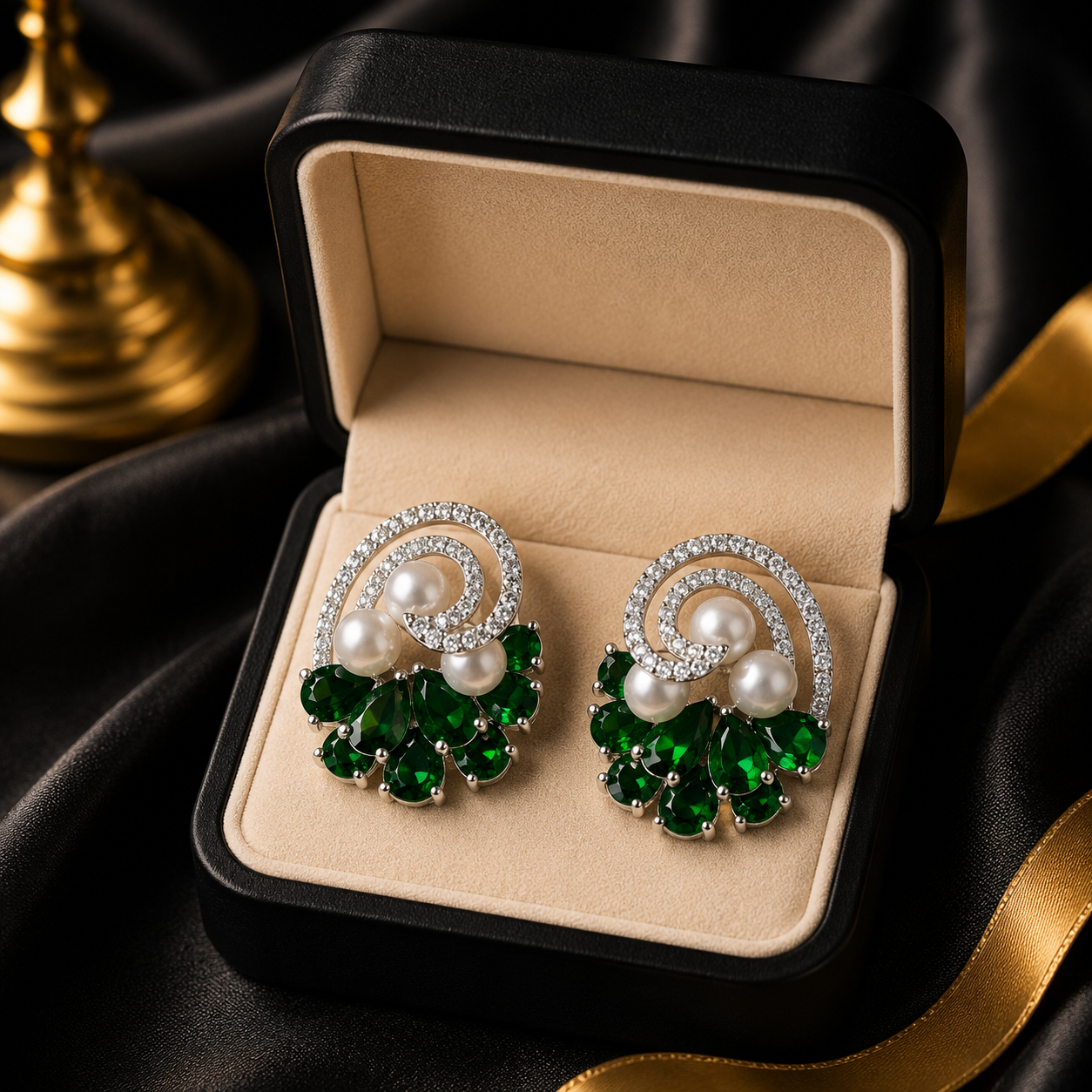 Midnight Pearl Zircon Tops - Emerald Green - photo 2